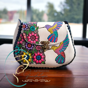 BOLSO DE PIEL COLIBRÍ CON FLORES