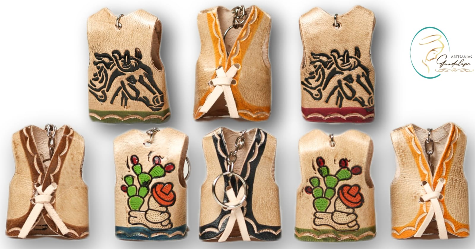 LLAVERO CHALECO ARTESANAL DE PIEL - Imagen 3