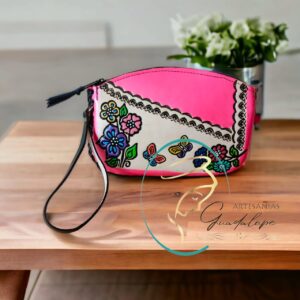 MONEDERO DOS COLORES CON FLORES